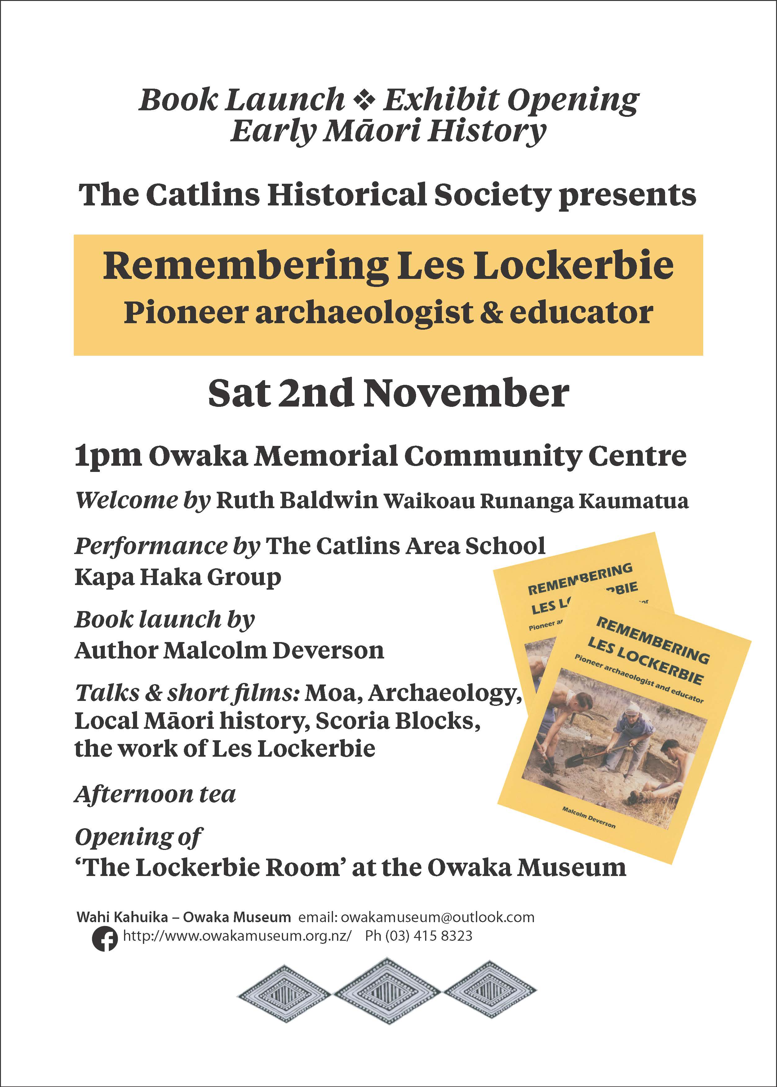 Remembering Les Lockerbie Book Launch and Museum Exhibition Opening ...